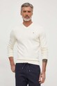 Tommy Hilfiger sweter bawełniany beżowy MW0MW32022