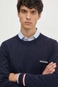 Bavlněný svetr Tommy Hilfiger námořnická modř MW0MW33502