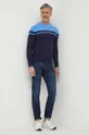 Βαμβακερό πουλόβερ Tommy Hilfiger σκούρο μπλε