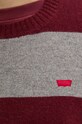 Levi's sweter wełniany A4320 bordowy