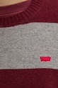 Vlnený sveter Levi's A4320 burgundské