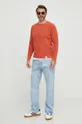 Хлопковый свитер Pepe Jeans оранжевый