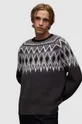 czarny AllSaints sweter wełniany Aces Męski