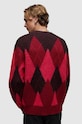 AllSaints sweter wełniany Harley czerwony MK127Z