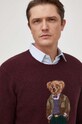Polo Ralph Lauren sweter wełniany 710918804 bordowy SS24