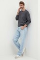 Pepe Jeans sweter lniany MILLER PM702422 szary SS24