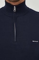 Gant sweter bawełniany 8040523 granatowy
