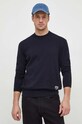Odzież Armani Exchange sweter bawełniany 3DZM6A.ZMQ7Z granatowy