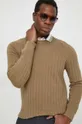 beżowy Barbour sweter bawełniany