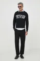 Versace Jeans Couture pulóver kasmír keverékből fekete