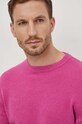 Свитер с примесью шерсти United Colors of Benetton розовый 1235U1N67