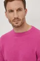 ροζ Πουλόβερ με προσθήκη μαλλιού United Colors of Benetton