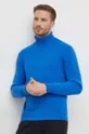kék United Colors of Benetton gyapjúkeverék pulóver