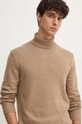 Svetr z vlněné směsi United Colors of Benetton 1235U2522 béžová