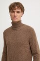 Свитер с примесью шерсти United Colors of Benetton коричневый 1235U2522