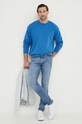 United Colors of Benetton bluza bawełniana 3J68U1009 niebieski SS24
