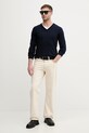 United Colors of Benetton sweter męski bawełniany 1098U4486 granatowy SS26