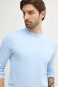 Хлопковый свитер United Colors of Benetton голубой 1098U1I76