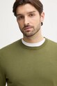 Bavlněný svetr United Colors of Benetton zelená 1098U1I76