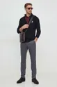 Karl Lagerfeld gyapjú kardigán fekete