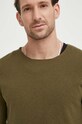 American Vintage sweter PULL ML COL ROND zielony MMARC18EE24