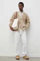 American Vintage cardigan din amestec de lana MCRA19AE24 bej SS24