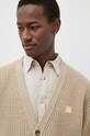 American Vintage cardigan din amestec de lana bej MCRA19AE24