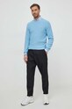 Bavlněný svetr Tommy Hilfiger MW0MW34692 modrá SS24