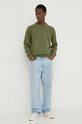 G-Star pulover din amestec de lână D21931.D563 verde SS24