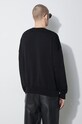 Pamučni pulover Marcelo Burlon Icon Wings Knit Boxy Crew CMHE024S24KNI0011026 crna SS24