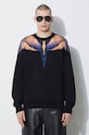Odzież Marcelo Burlon sweter bawełniany Icon Wings Knit Boxy Crew CMHE024S24KNI0011026 czarny