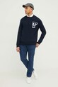 Tommy Jeans sweter bawełniany DM0DM18604 granatowy SS24