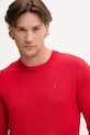 Bavlněný svetr Tommy Jeans červená DM0DM18895