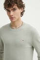 Бавовняний светр Tommy Jeans зелений DM0DM18895