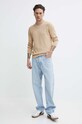 Tommy Jeans sweter bawełniany DM0DM18895 beżowy AW25