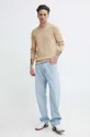Tommy Jeans sweter bawełniany beżowy