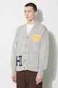 Odzież Human Made kardigan Low Gauge Knit Cardigan HM27CS036 szary