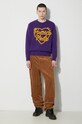 Шерстяной свитер Human Made Low Gauge Knit Sweater HM27CS038 фиолетовой SS24