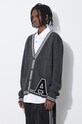 Vlněný svetr AMBUSH A Patch Knit Cardigan šedá BMHB003S24KNI0010710