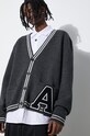 Vlněný svetr AMBUSH A Patch Knit Cardigan BMHB003S24KNI0010710 šedá