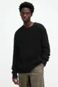 črna Bombažen pulover AllSaints ILLUND Moški