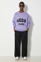 Вълнен пуловер 032C Selfie Sweater SS24.K.1011 виолетов SS24