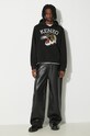 Kenzo cotton sweatshirt Tiger Varsity Slim Hoodie FE55SW1864MF.99J black SS24