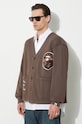 A Bathing Ape sweatshirt College Badges Sweat Cardigan brown 1J80113063
