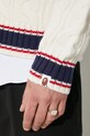 Вълнена жилетка A Bathing Ape College Badges Knit Cardigan 1J80120051