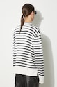 Îmbrăcăminte Maison Kitsuné pulover de bumbac Fox Head Intarsia Comfort Striped Jumper MM00803KT1102 bleumarin