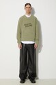 Maison Kitsuné cotton jumper Handwriting Comfort Jumper MM00807KT1108 green SS24