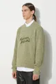 zelená Bavlnený sveter Maison Kitsuné Handwriting Comfort Jumper