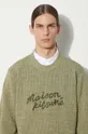 Maison Kitsuné pulover de bumbac Handwriting Comfort Jumper De bărbați