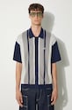 Awake NY cardigan Knit Camp Collar gri SP24.KN005